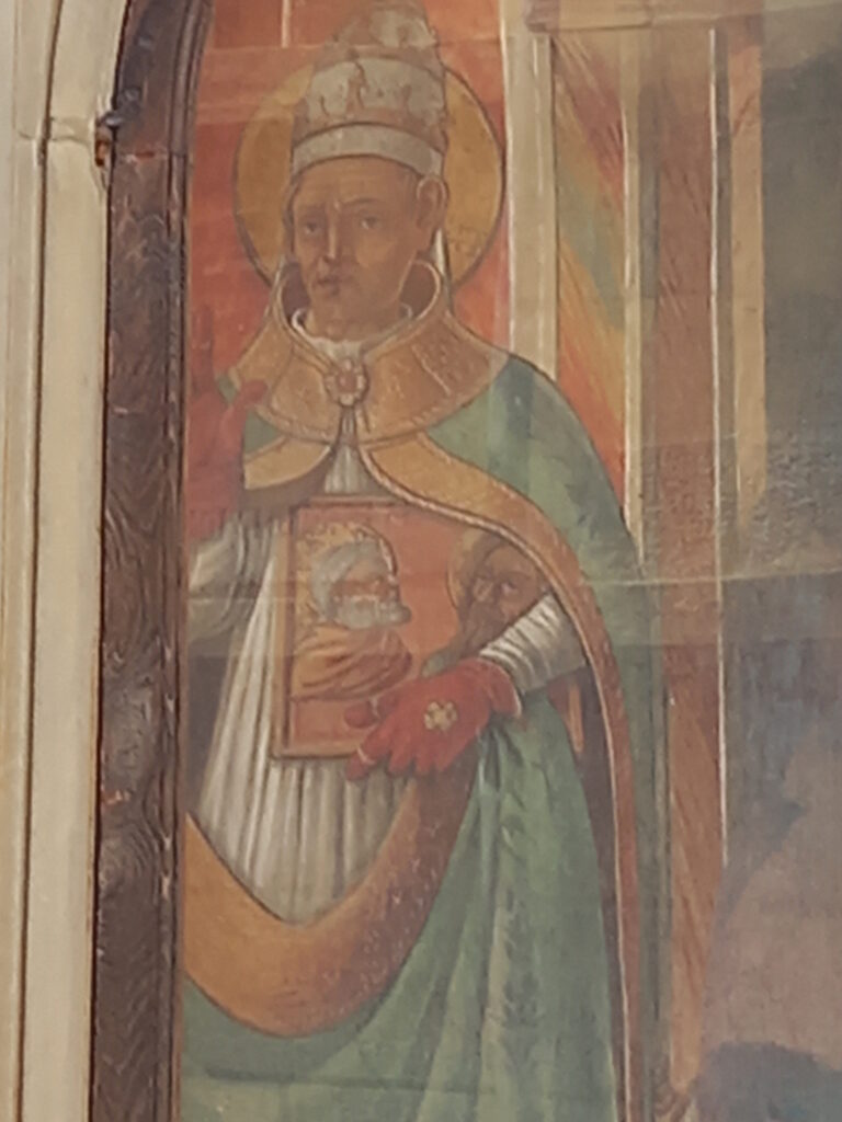 dettaglio dell'affresco del tabernacolo in via benedetta angolo via della scala