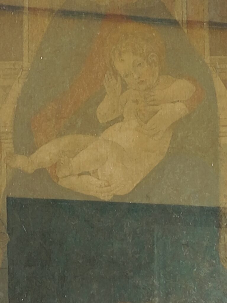 dettaglio dell'affresco del tabernacolo in via panicale 39 r