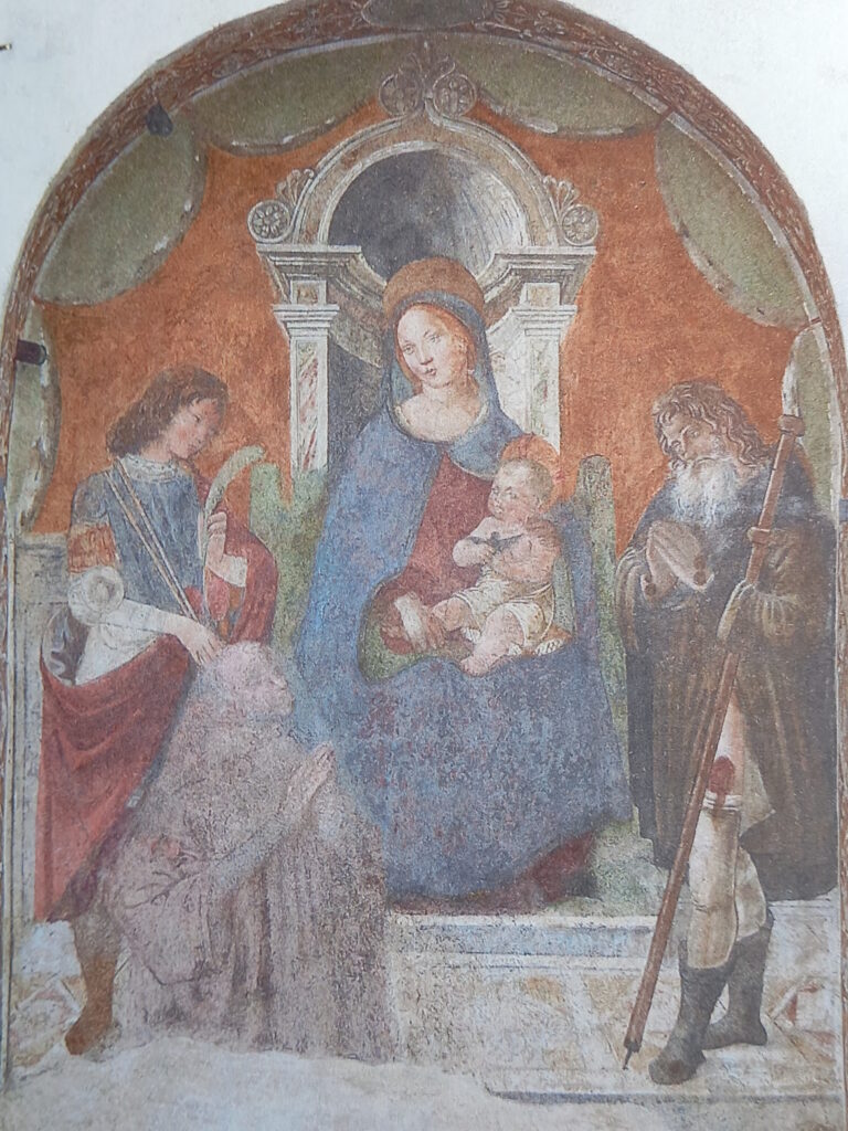 affresco del tabernacolo in via dei preti angolo via delle caldaie