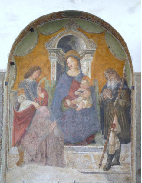 affresco del tabernacolo in via dei preti angolo via delle caldaie