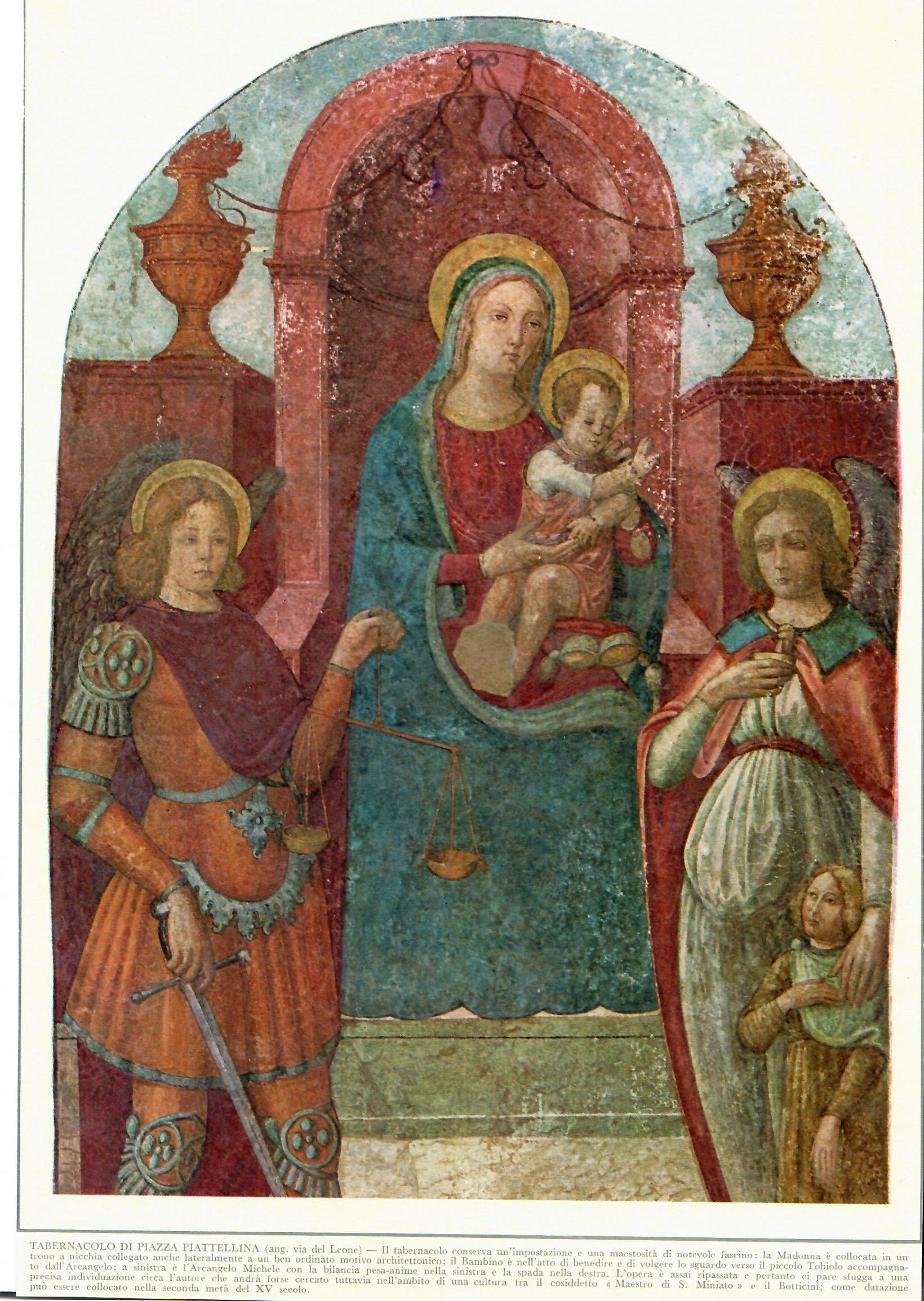 affresco del tabernacolo in piazza piattellina angolo via del leone